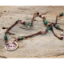 Peace Necklace- Hammered Metal & Gemstones
