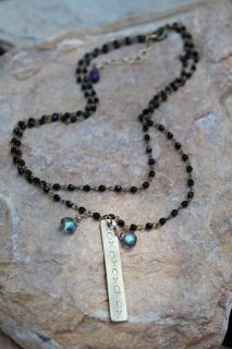 XOX Necklace Black Crystal Chain