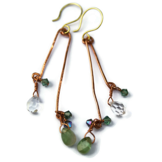Gemstone Stick  Earrings