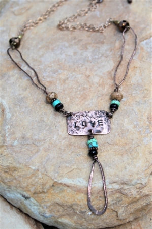 Copper Love Loop Necklace