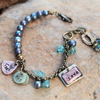 Feel The Love Necklace- Copper, Brass & Gemstones