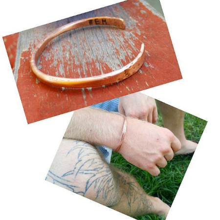 Copper Monogram Cuff