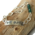 Sterling ID & Birthstone Bracelet