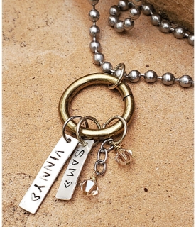 gold & silver cool style mom necklace