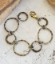 handcrafted brass stamped design circles bracelet